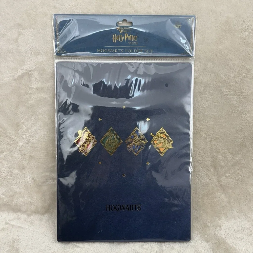 Harry Potter Hogwarts Folder Set 3 Pack Universal Studios New Sealed